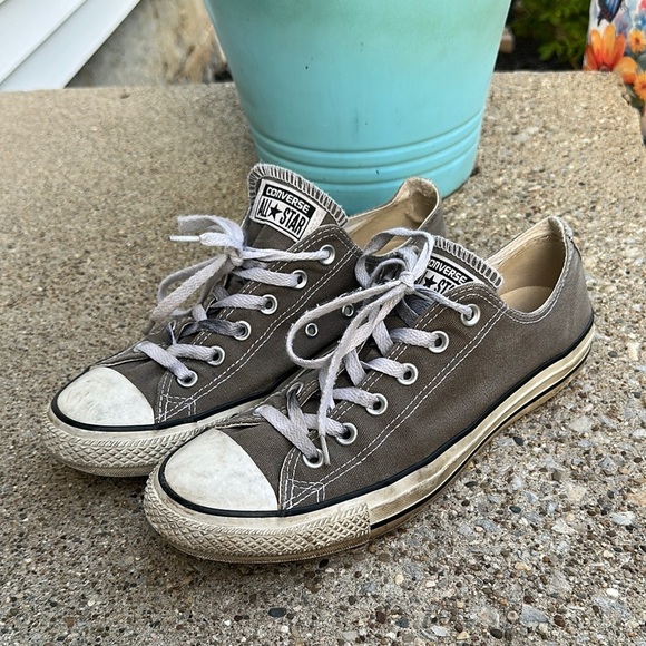 Grey Converse Sneakers Mens Size 8 - Picture 1 of 5
